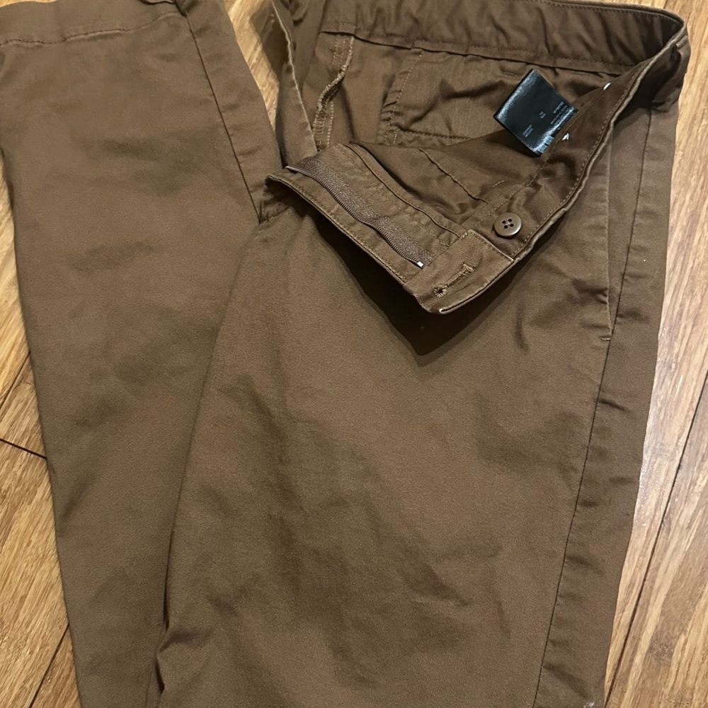 Uniqlo Brown Chinos Versatile Cotton Twill